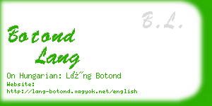 botond lang business card